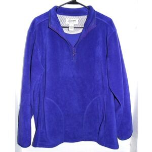 Women's Vintage Quarter Zip Sweater Size Large 80s Lady Foot Locker Sport Purple